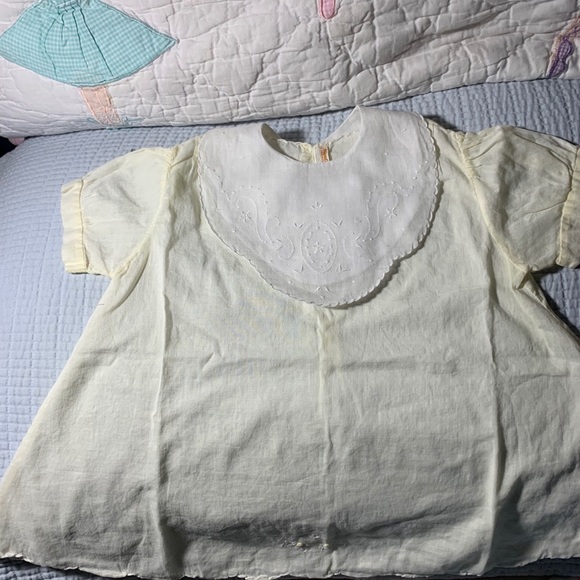 Vintage Handmade Baby girls 2 pc set-Dress and bib - Picture 5 of 5